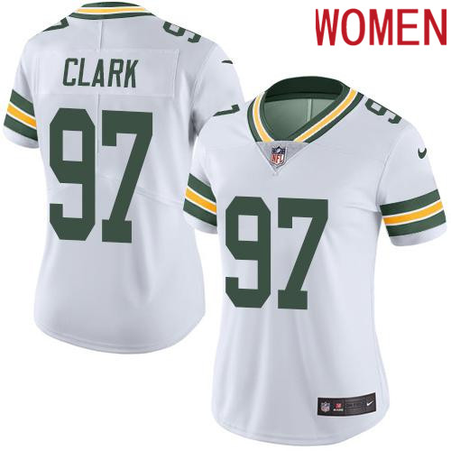 2019 Women Green Bay Packers #97 Clark White Nike Vapor Untouchable Limited NFL Jersey->women nfl jersey->Women Jersey